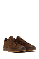 Male Brown Lace-Up Nubuck Leather Sneaker | Derimod
