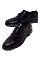 Male Black Lace-Up Leather Casual Shoes | Derimod