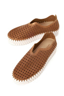 Woman Bronze Lace-Up Thick-Soled Glittery Fabric Casual Shoes | Derimod