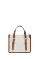 Women's Beige Long Strap Fabric Crossbody Bag | Derimod