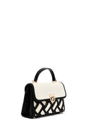 Women's Beige Long Strap Patterned Handbag | Derimod