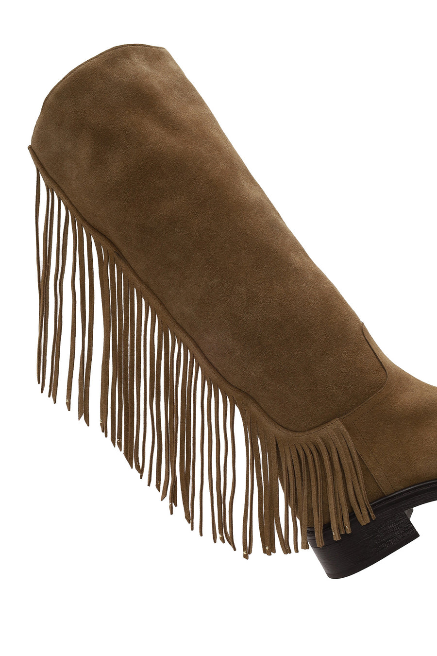 Woman Tan Tassel Suede Boot