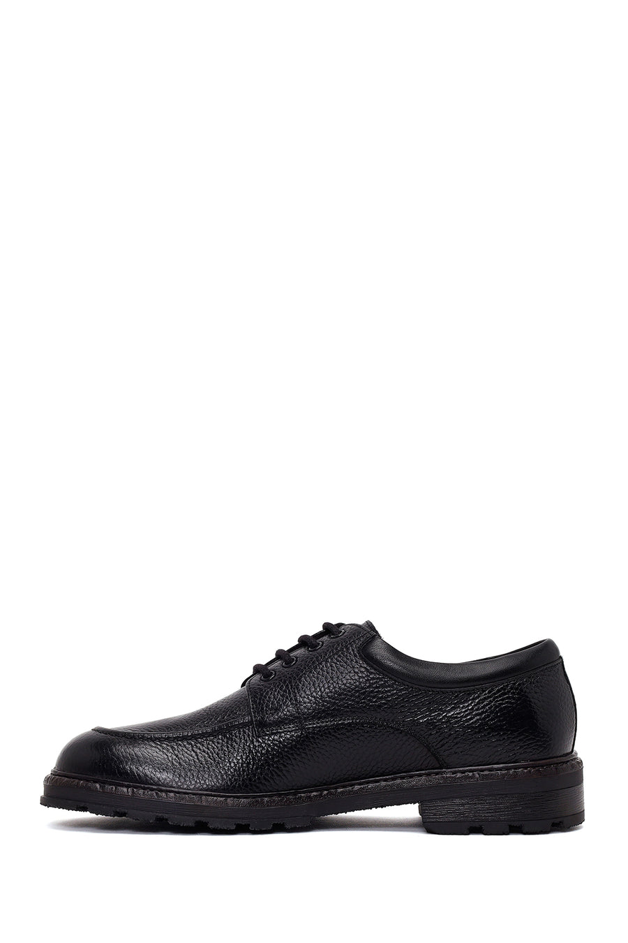 Male Black Lace-up Leather Casual Shoes