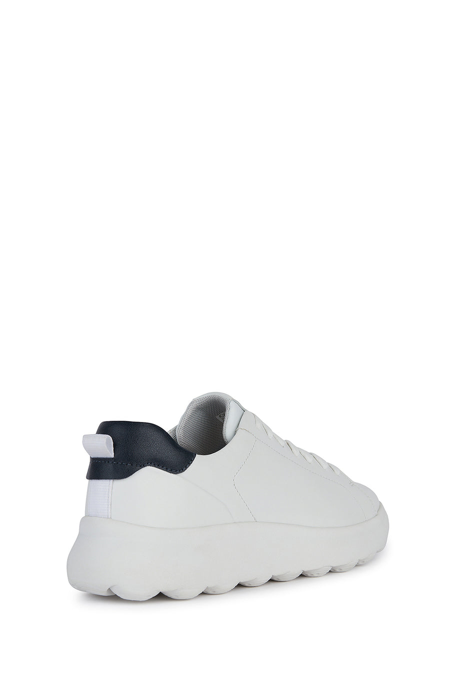 Geox Men's White Spherica Ec4.1 Lace-Up Leather Sports Sneaker
