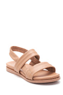 Women's Beige Leather Sandals | Derimod