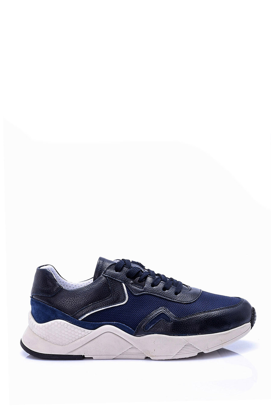 ERKEK YÜKSEK TABANLI DERİ SNEAKER 19SFD324414 | Derimod