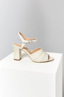 Ankle Strap Women's Heeled Leather Sandals | Derimod