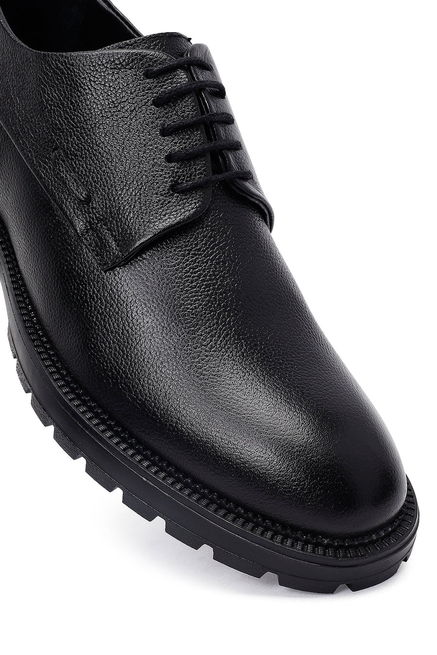 Men's Black Lace Up Leather Casual Shoes