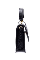Women's Black Crocodile Handbag | Derimod