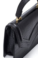 Women's Black Crocodile Handbag | Derimod