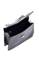Women's Black Crocodile Handbag | Derimod
