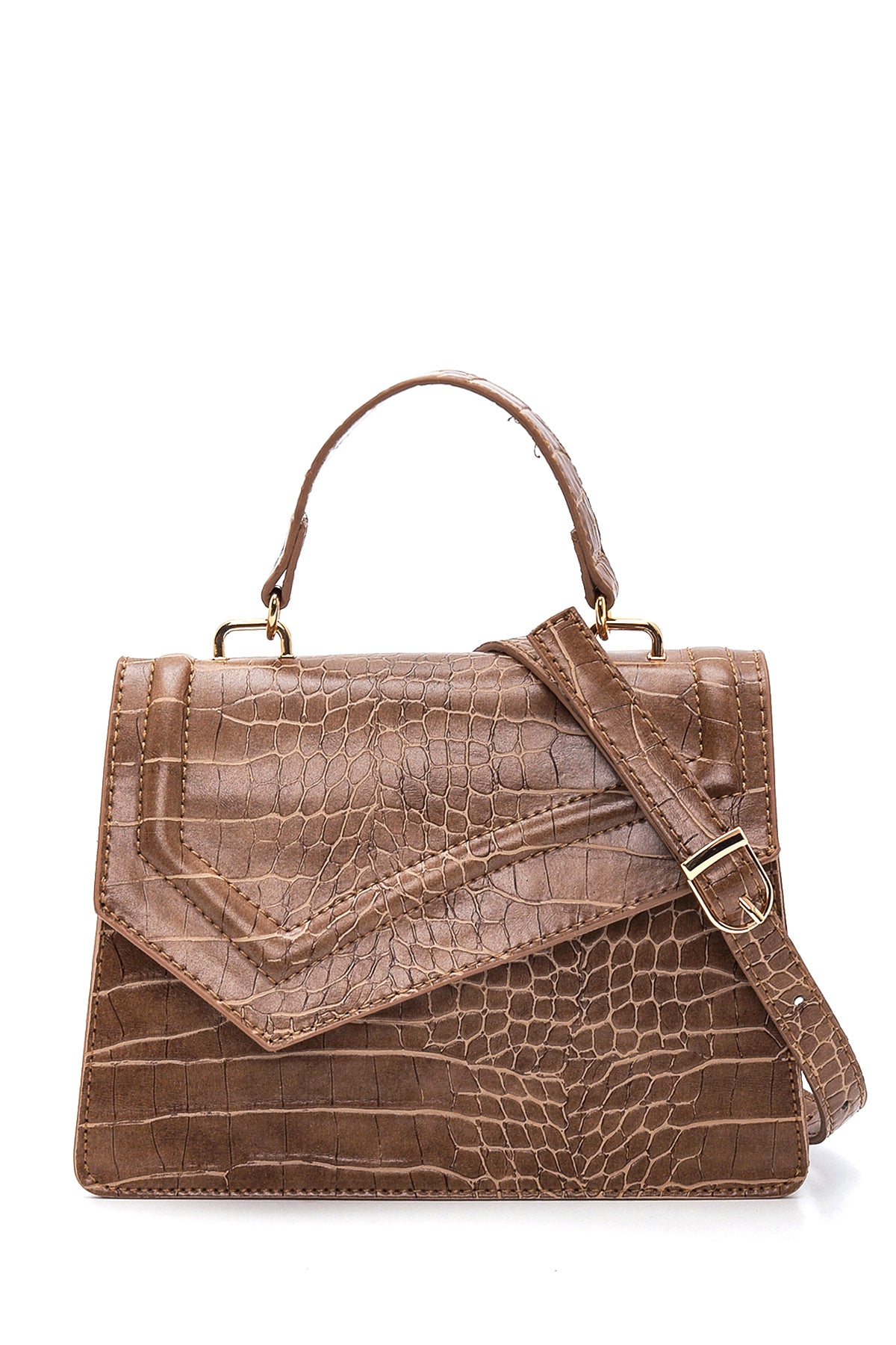 Women's Mink Crocodile Handbag 22SBD2204E3 | Derimod