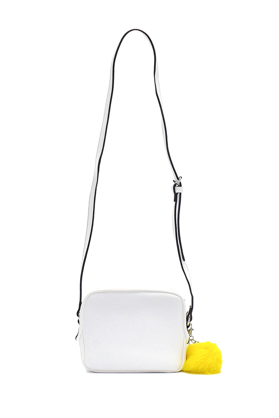 Women's White Faux Leather Crossbody Bag