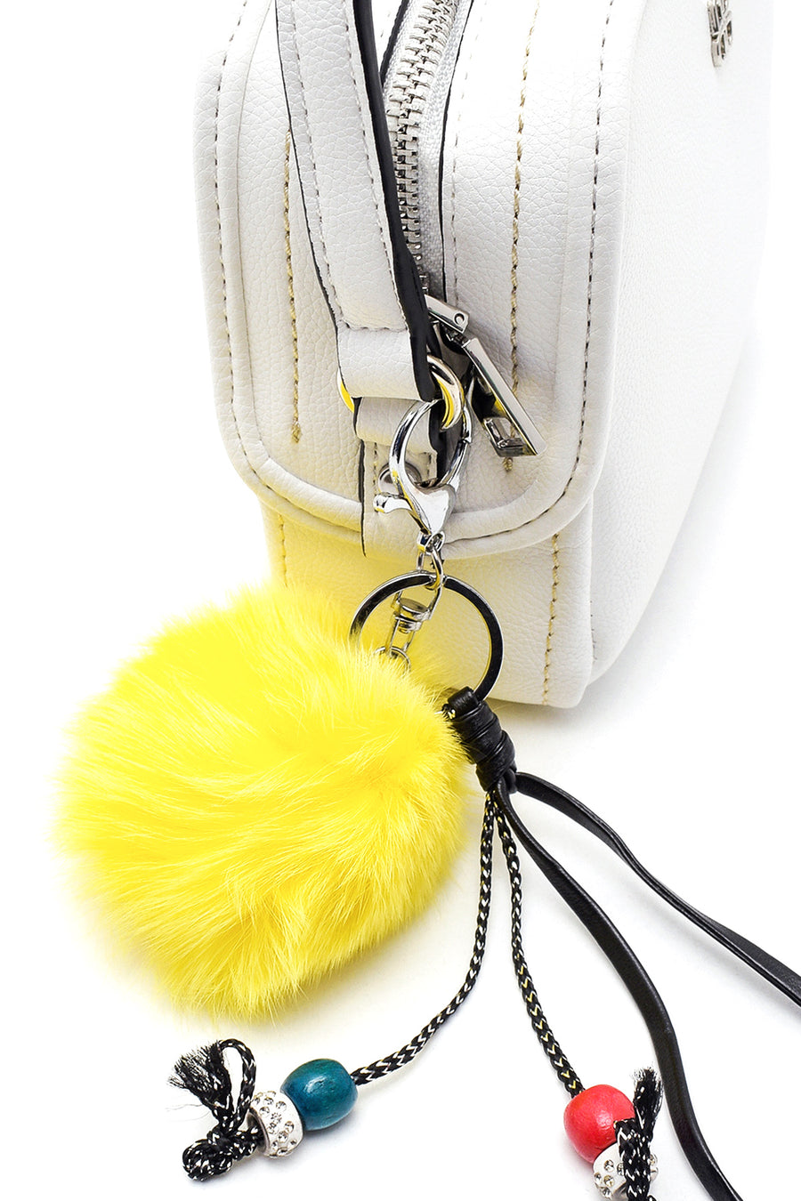 Women's White Faux Leather Crossbody Bag
