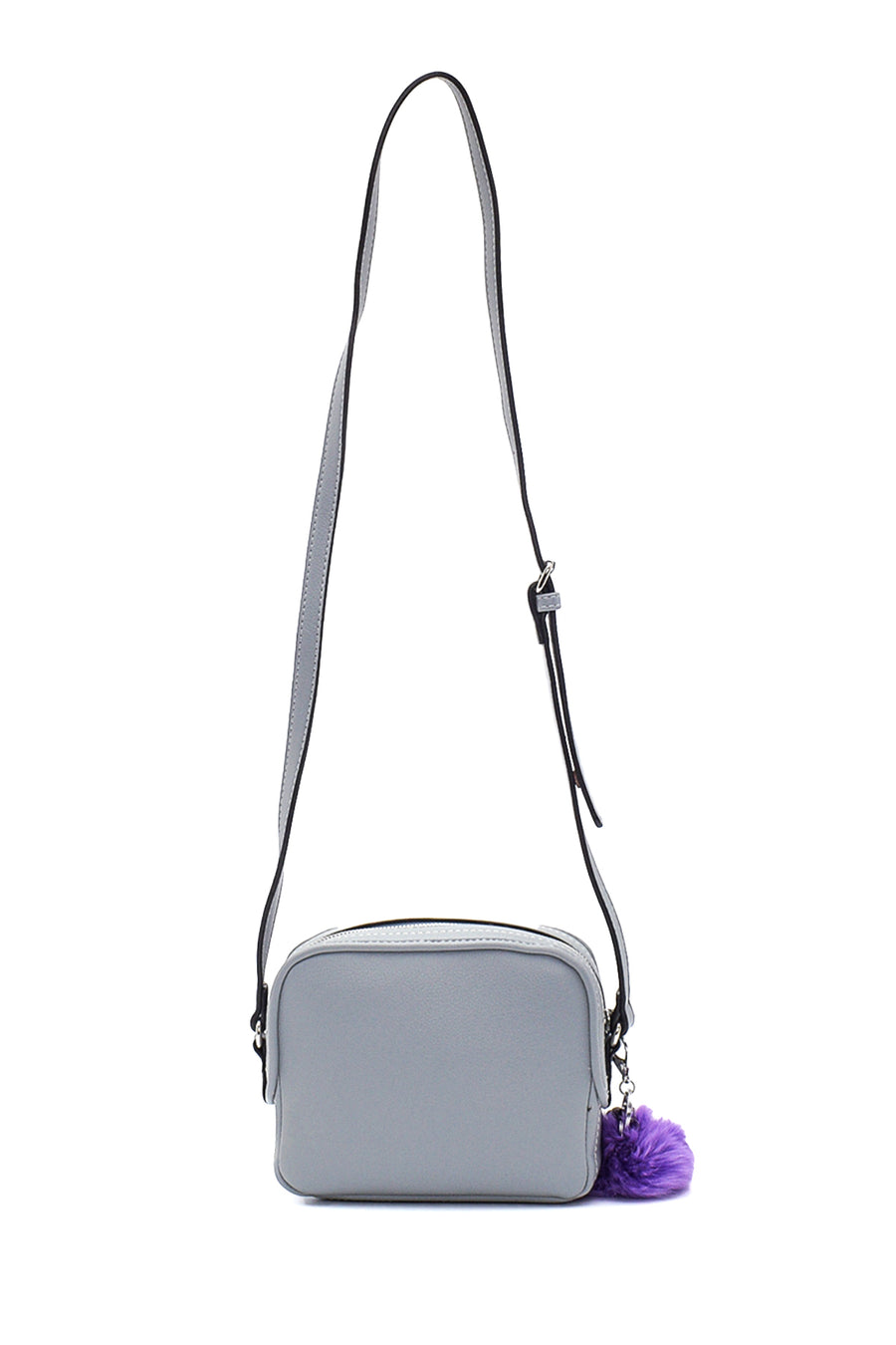 Women's Blue Faux Leather Crossbody Bag