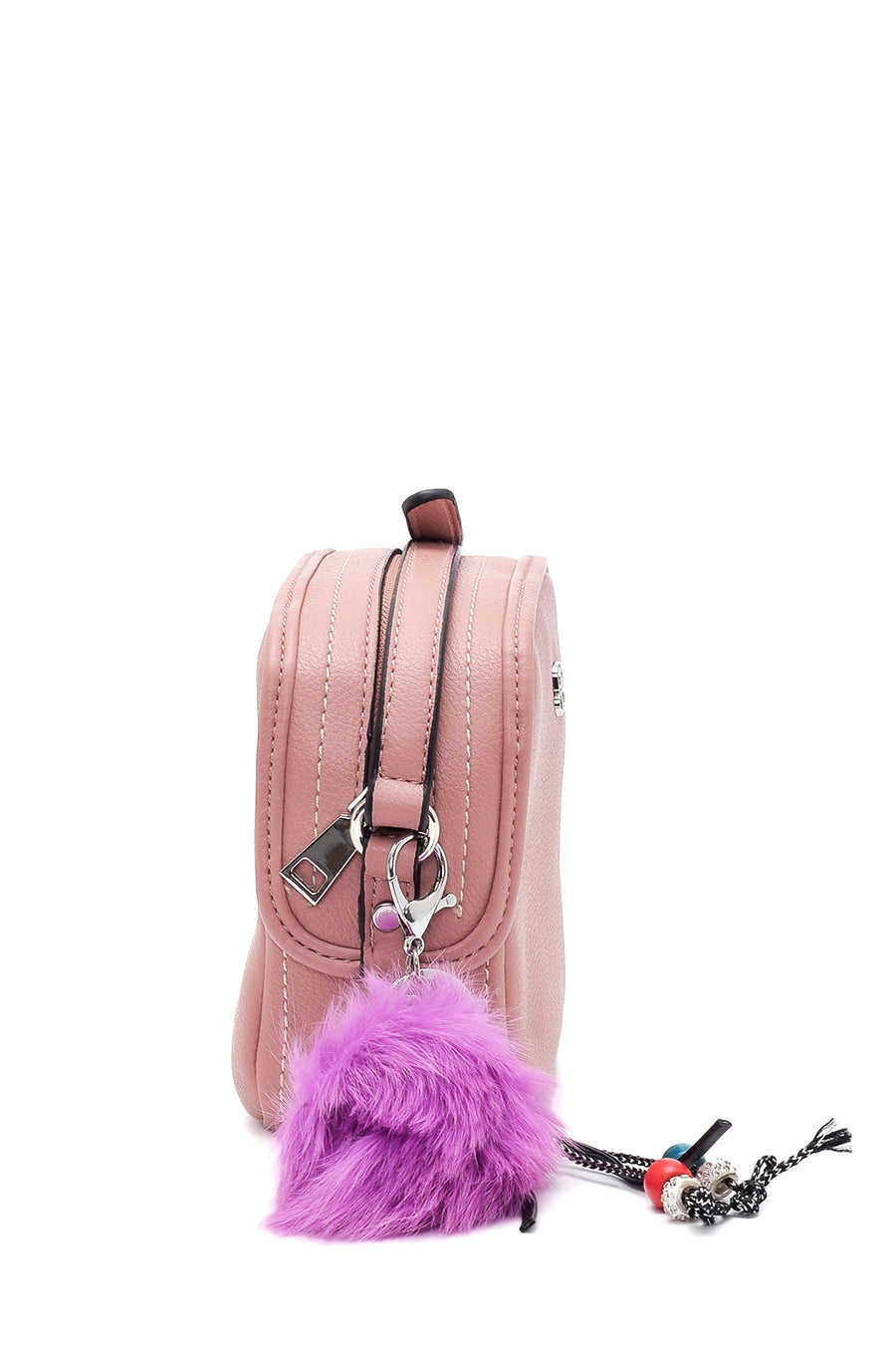 Kadın Pembe Suni Deri Çapraz Çanta