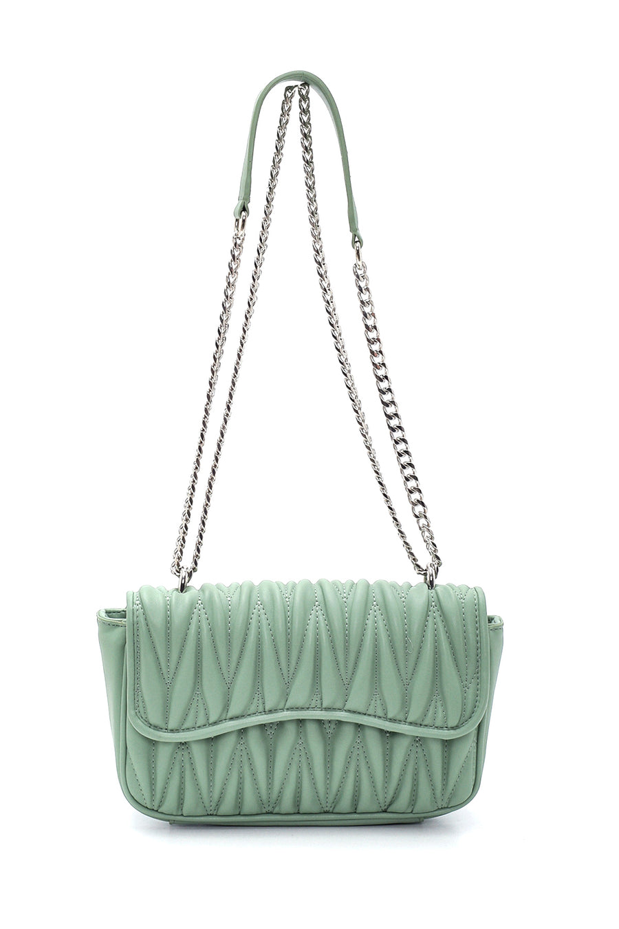 Women's Green Patterned Shoulder Bag