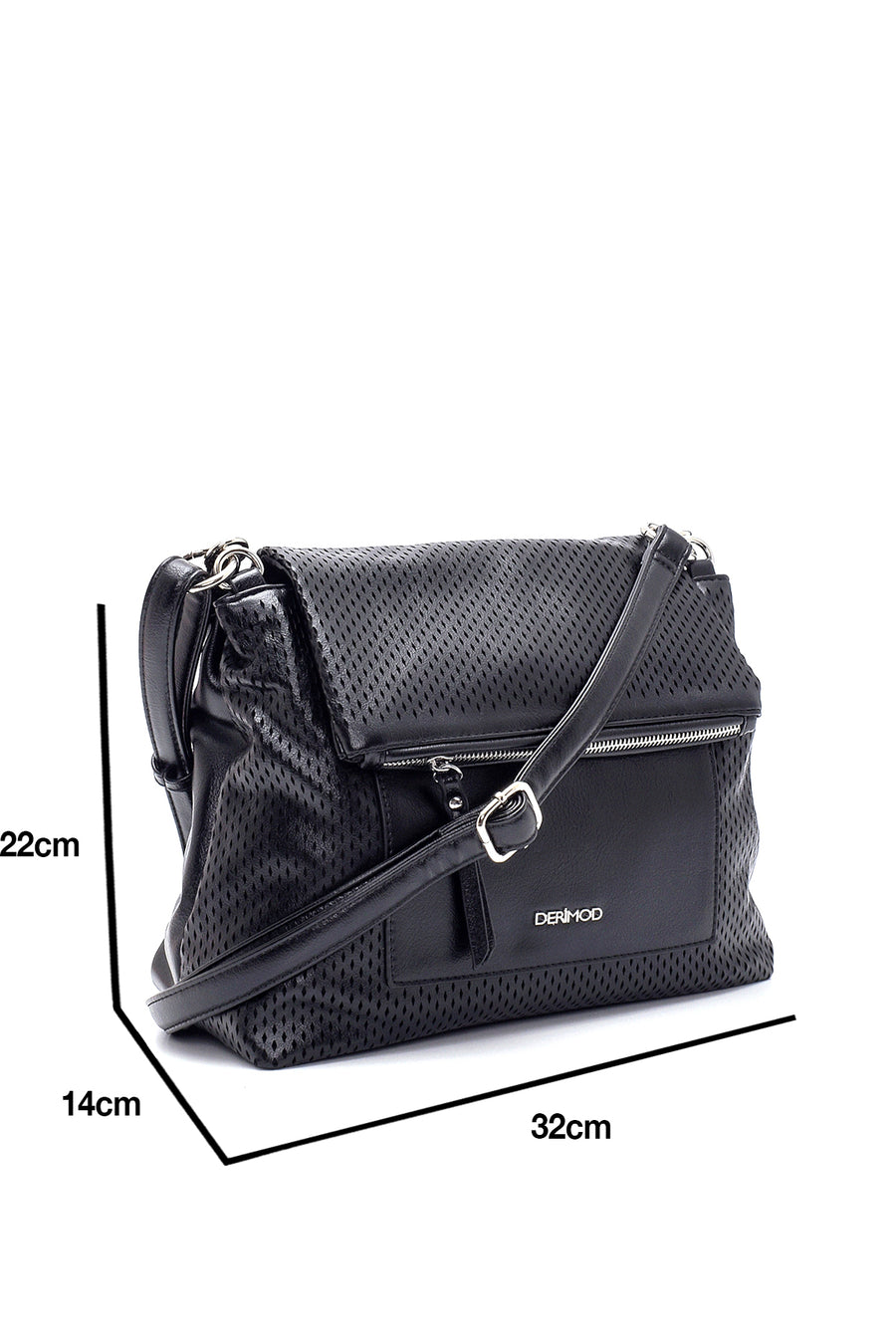 Women's Black Patterned Crossbody Bag