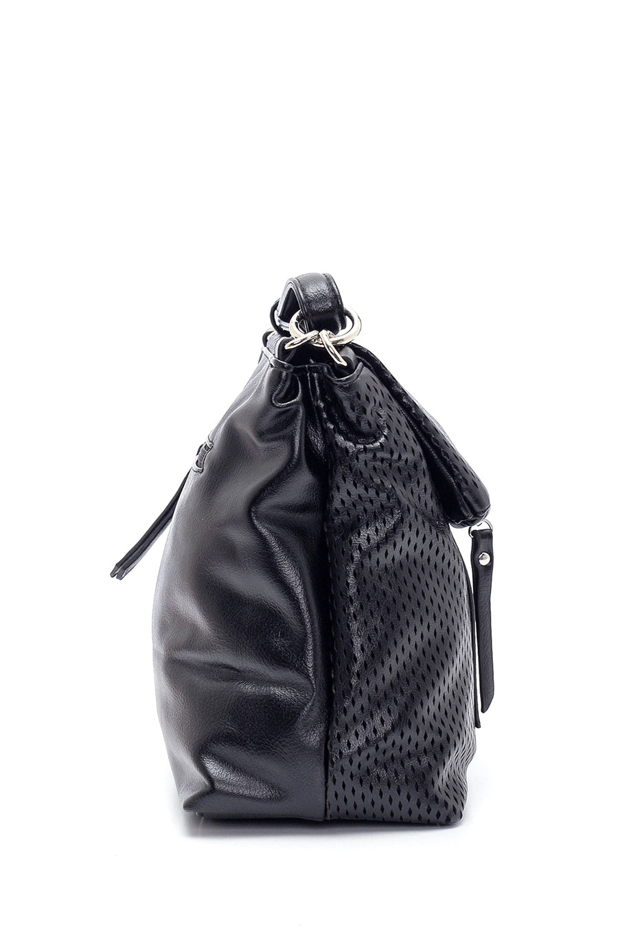 Women's Black Patterned Crossbody Bag