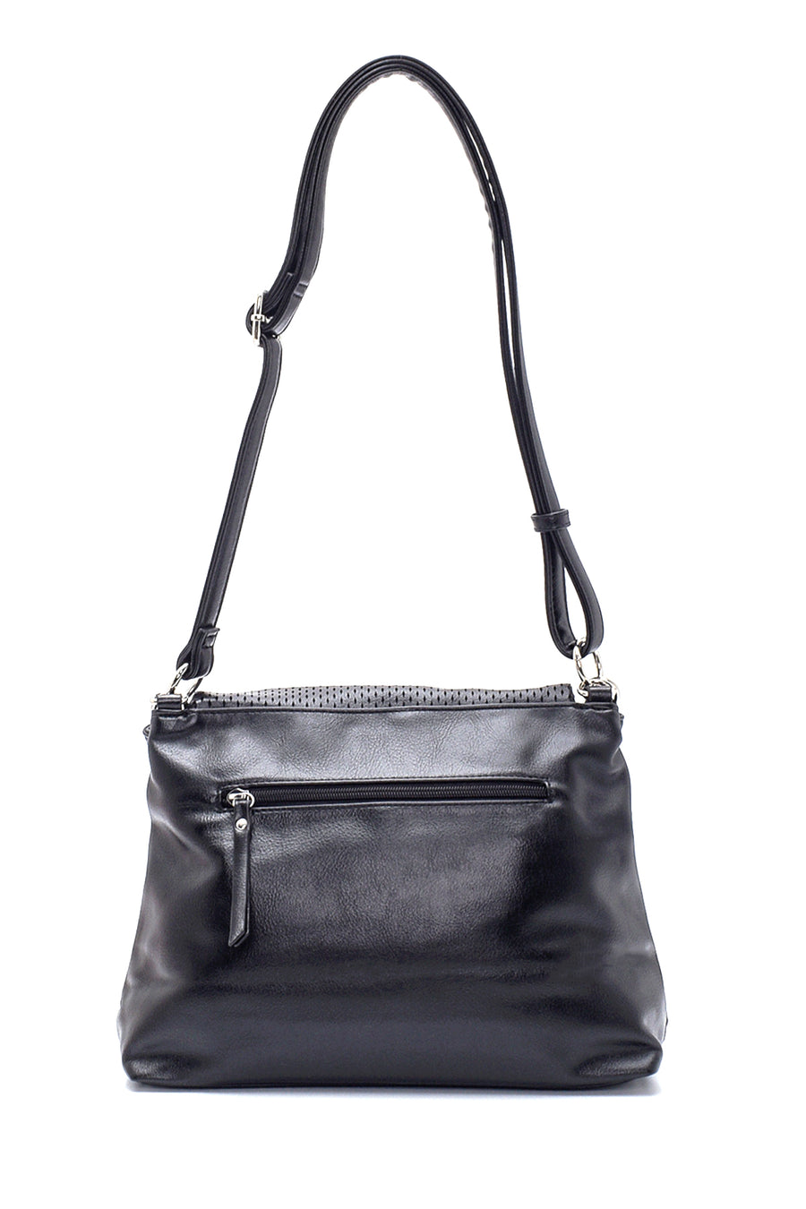 Women's Black Patterned Crossbody Bag
