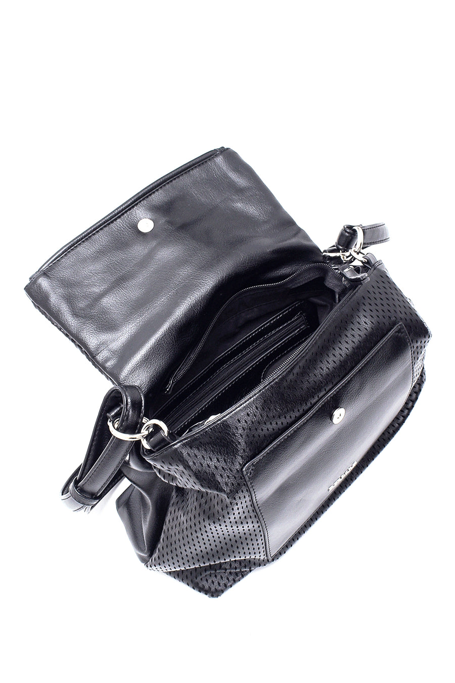Women's Black Patterned Crossbody Bag