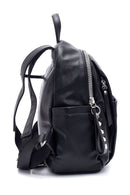 Women's Black Faux Leather Backpack | Derimod