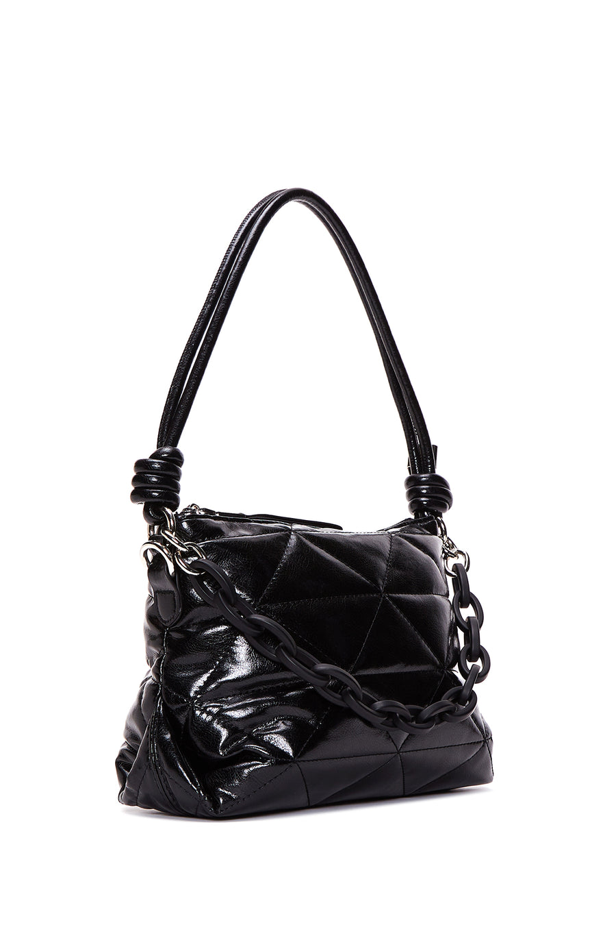 Women's Black Quilted Shoulder Bag