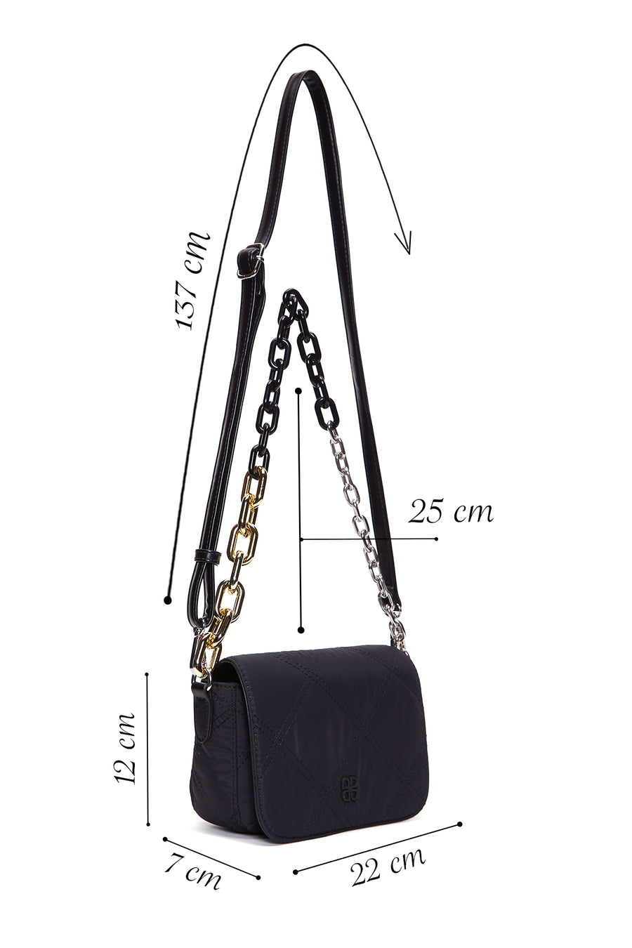 Women's Black Crossbody Bag