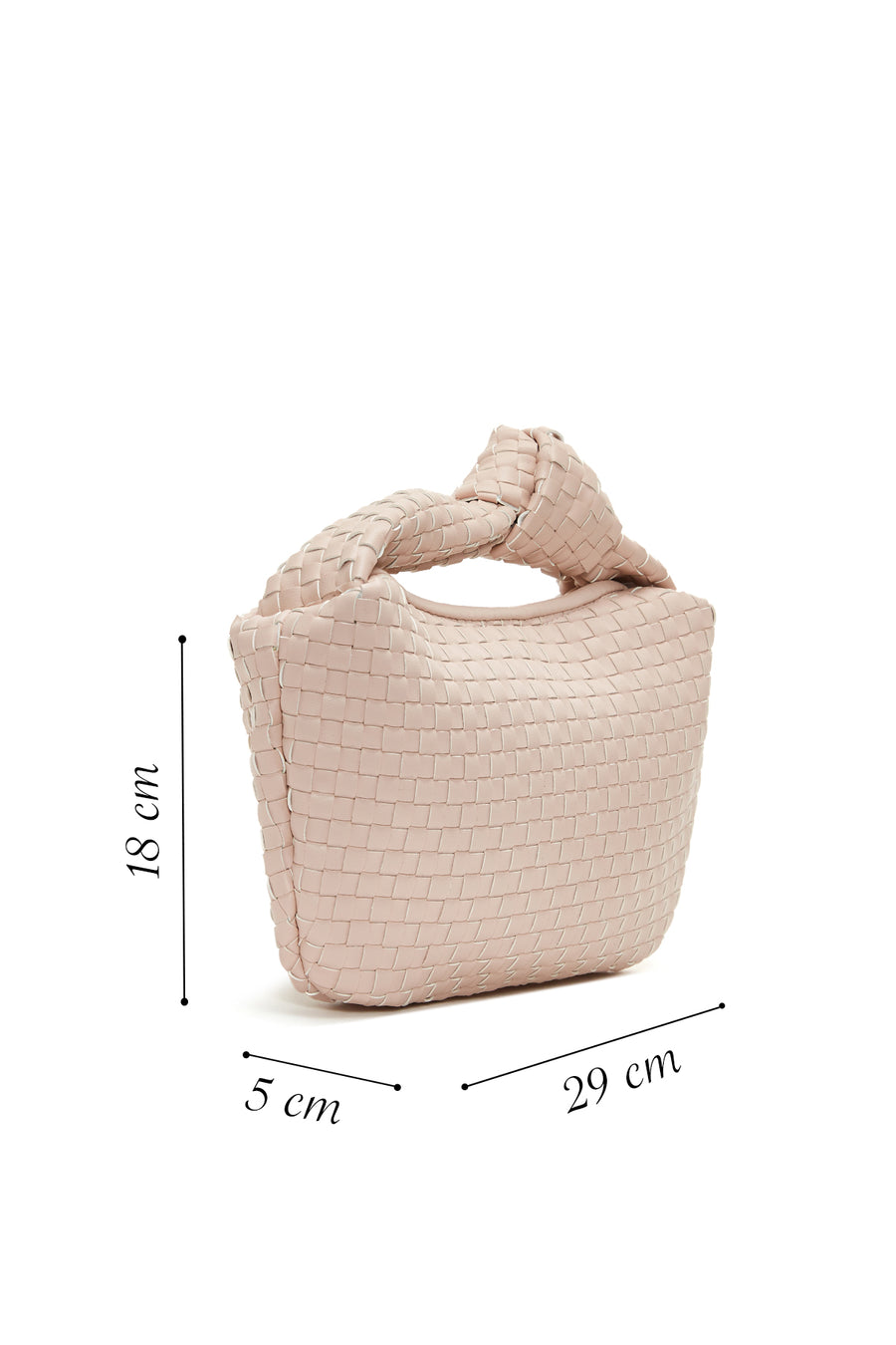 Women's Pink Braided Handbag