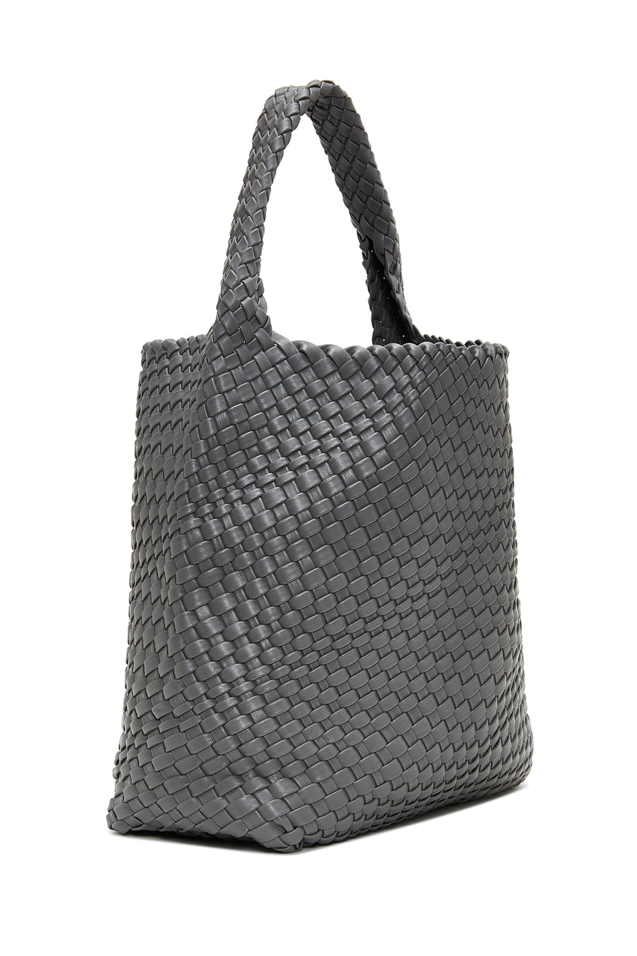 Women's Gray Braided Shoulder Bag