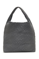 Women's Gray Braided Shoulder Bag | Derimod