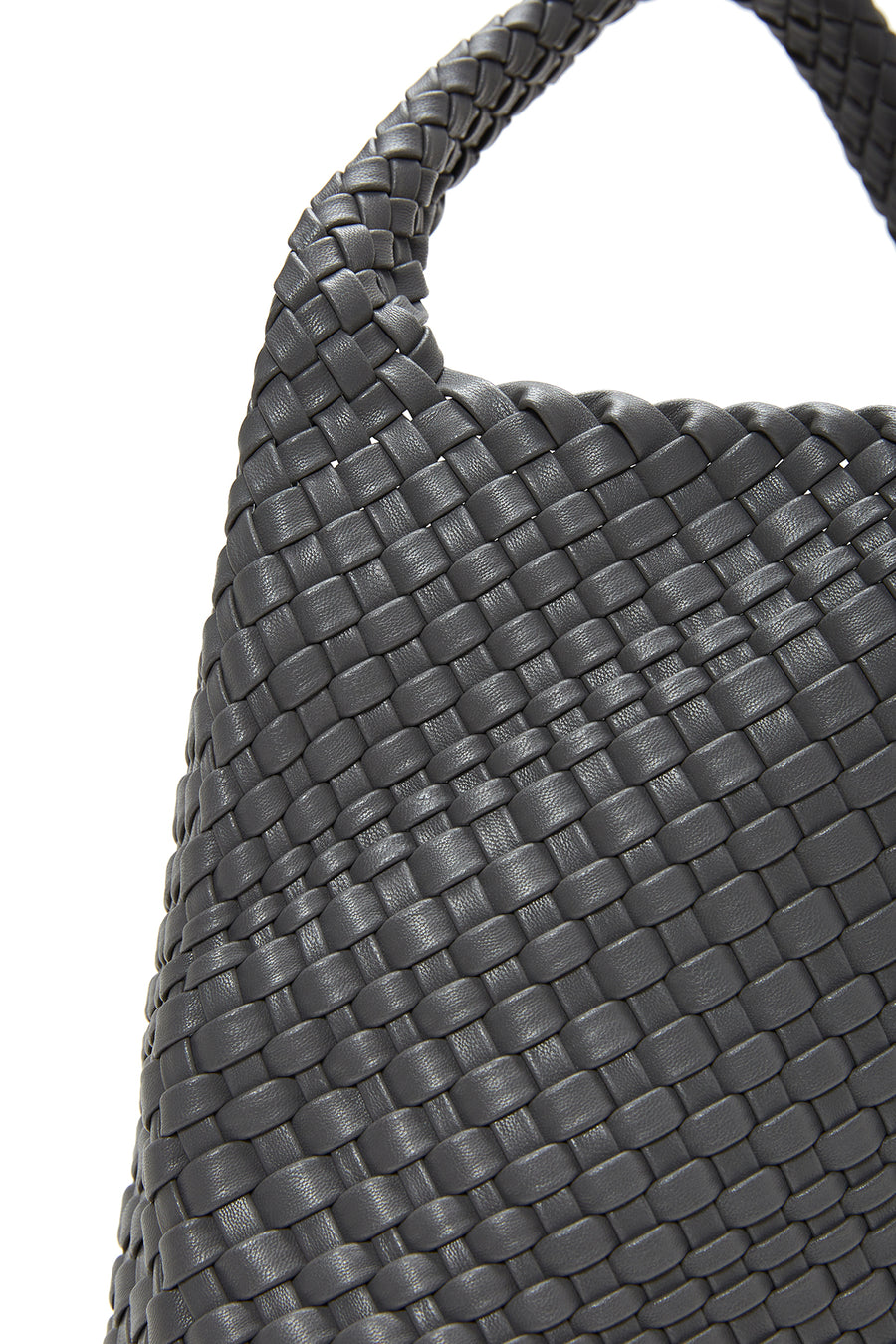 Women's Gray Braided Shoulder Bag