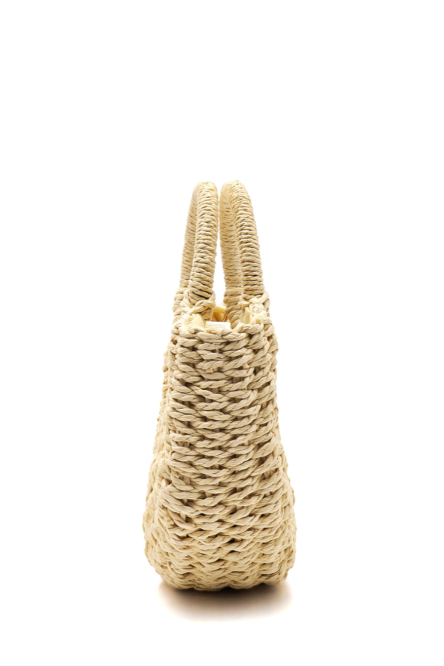Women's Beige Straw Handbag