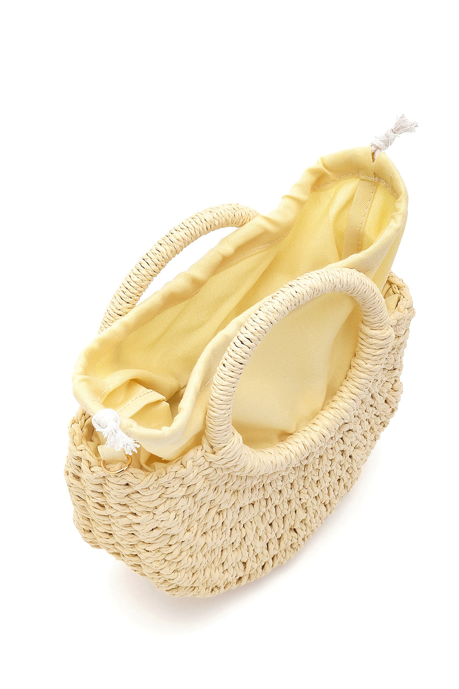 Women's Beige Straw Handbag