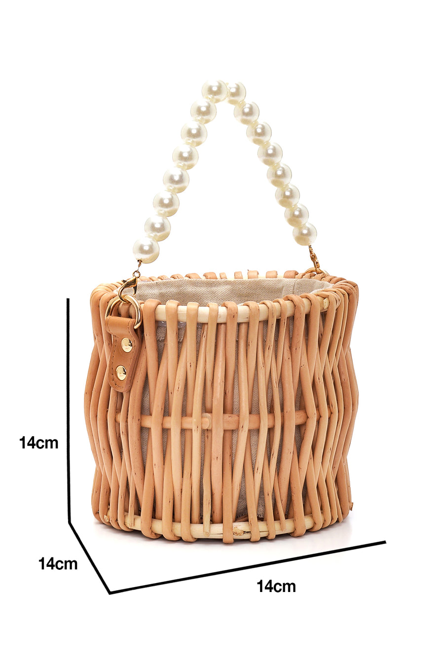 Women's Straw Beaded Clutch Bag