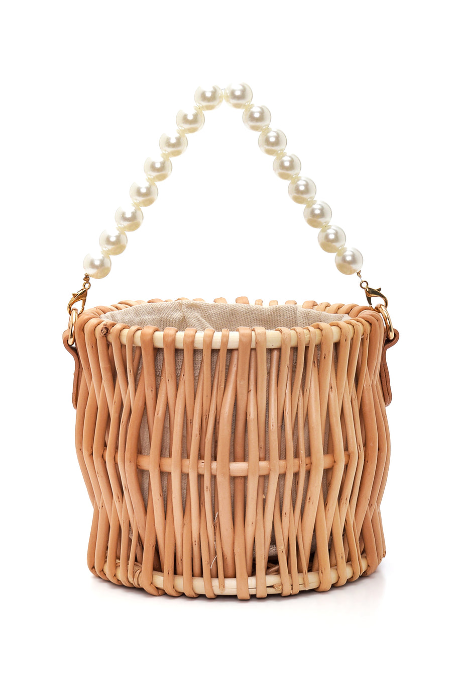 Women's Straw Beaded Clutch Bag