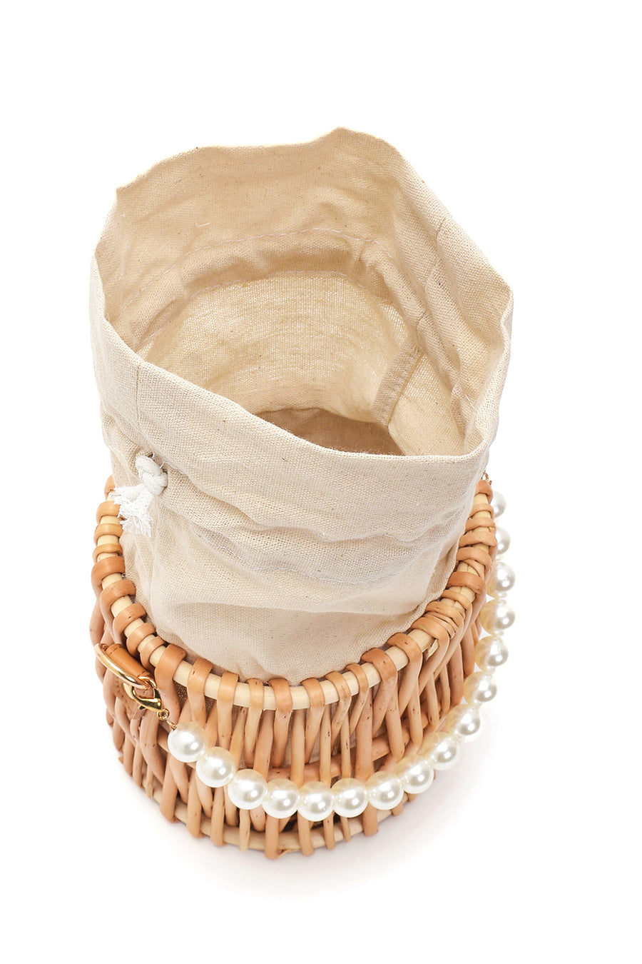 Women's Straw Beaded Clutch Bag