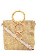 Women's Beige Straw Shoulder Bag | Derimod