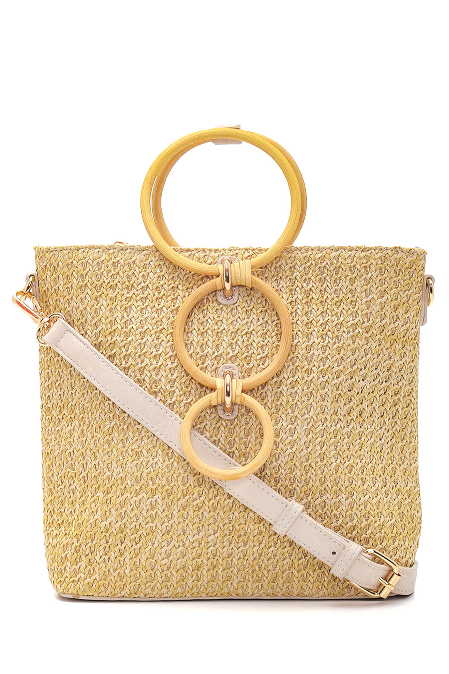 Women's Beige Straw Shoulder Bag 22SBD2729M7 | Derimod