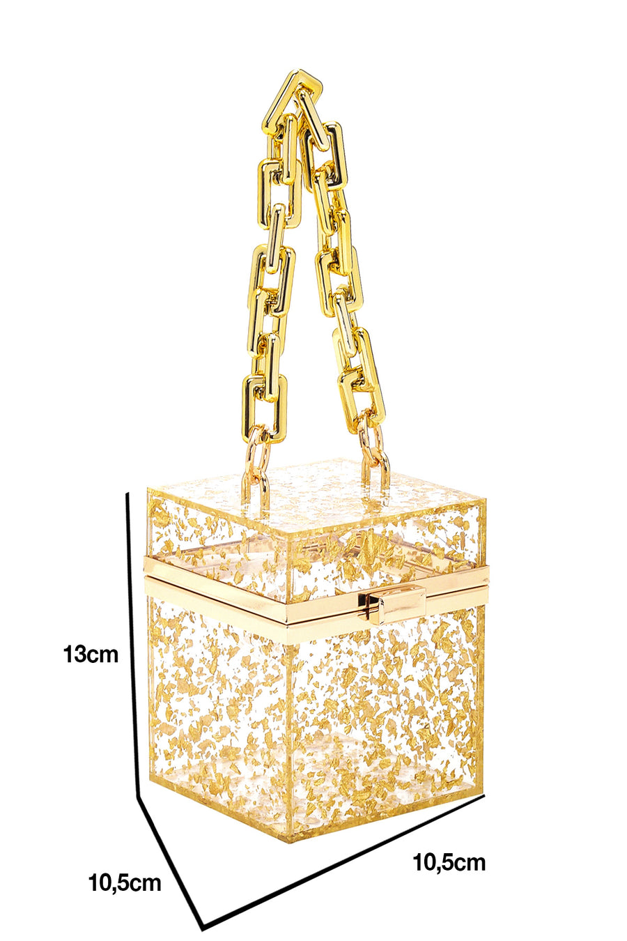 Women's Transparent Cube Clutch Bag