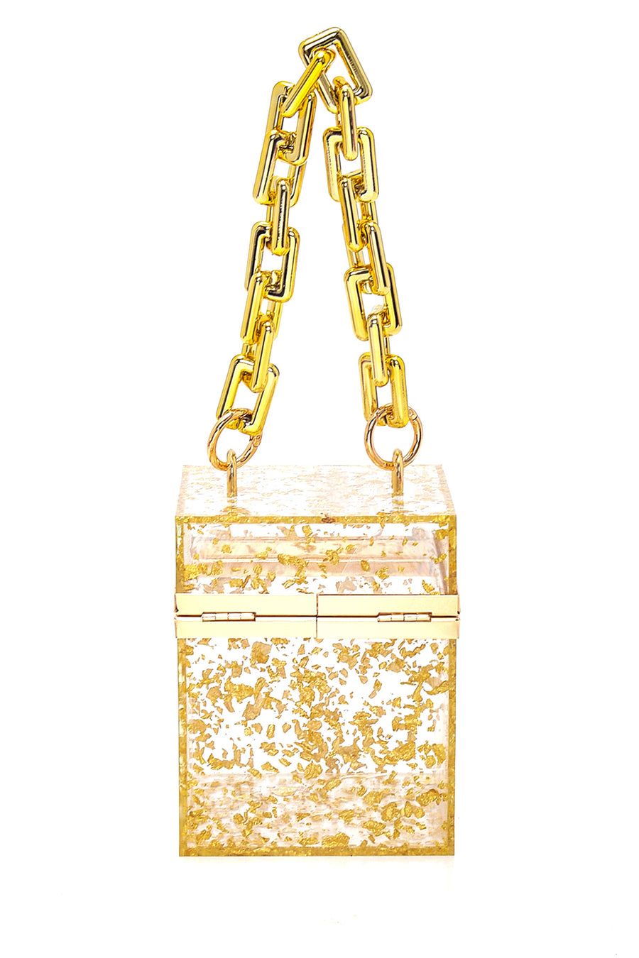 Women's Transparent Cube Clutch Bag
