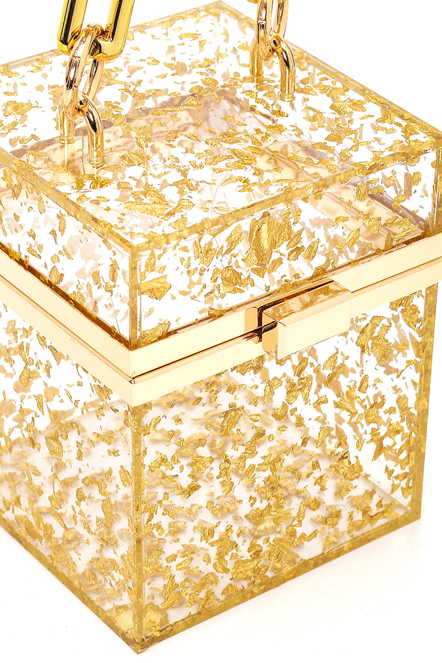 Women's Transparent Cube Clutch Bag