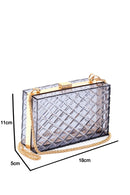 Women's Transparent Checkered Portfolio | Derimod