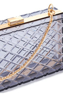 Women's Transparent Checkered Portfolio | Derimod