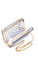 Women's Transparent Checkered Portfolio | Derimod