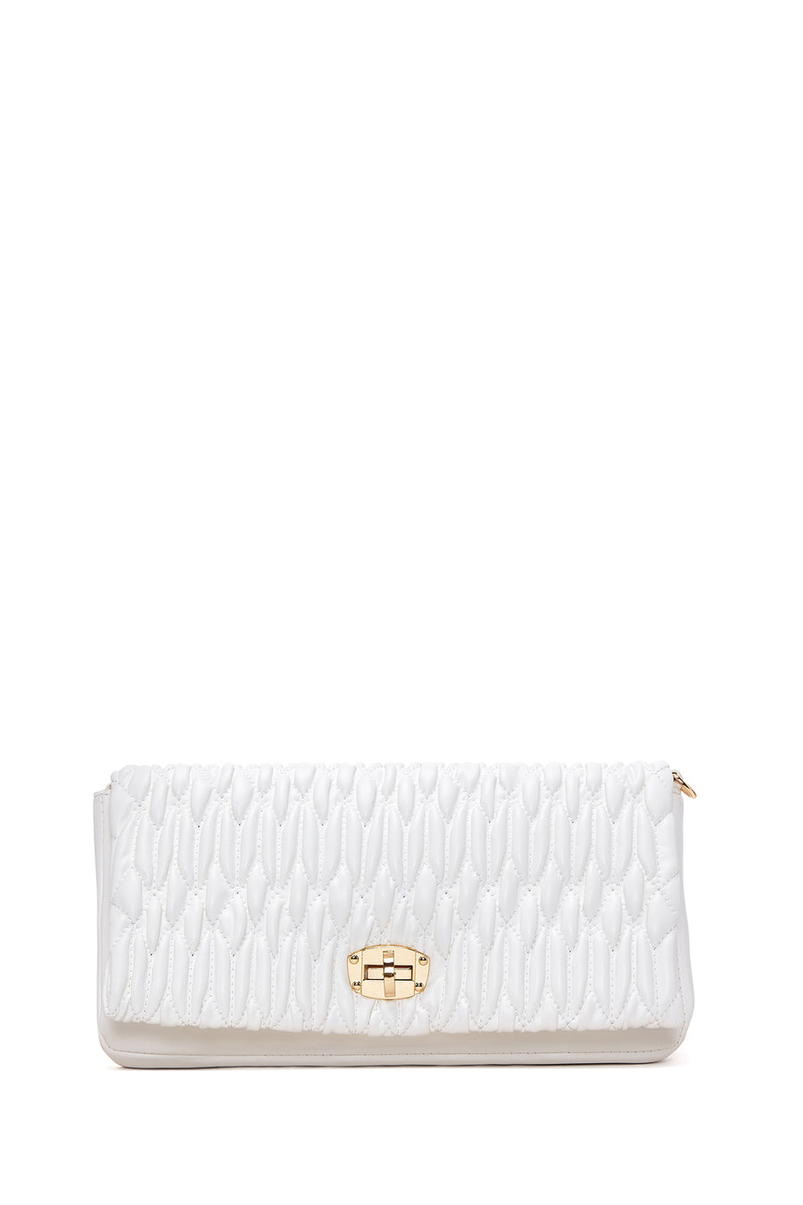 Women's White Quilted Crossbody Bag