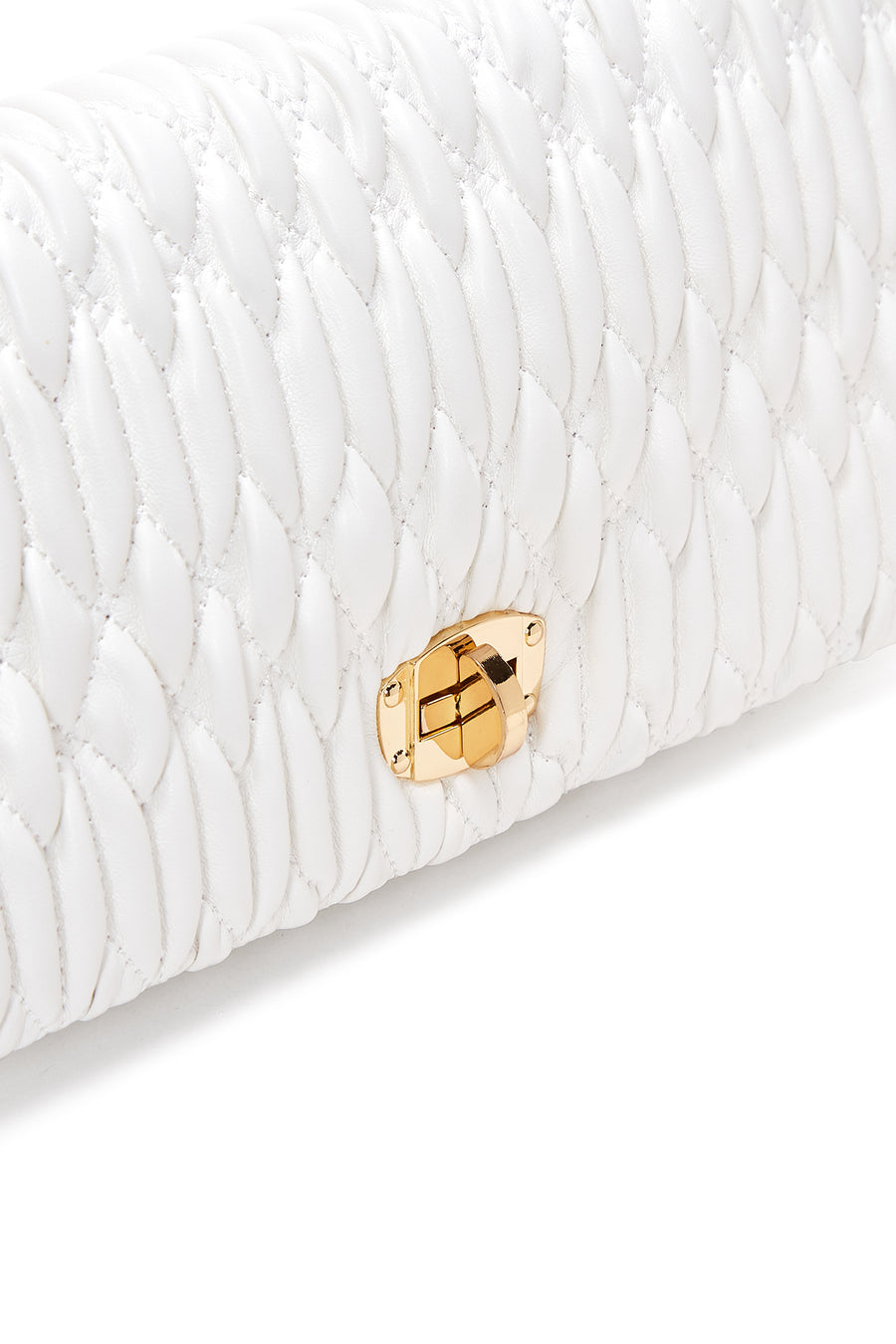 Women's White Quilted Crossbody Bag