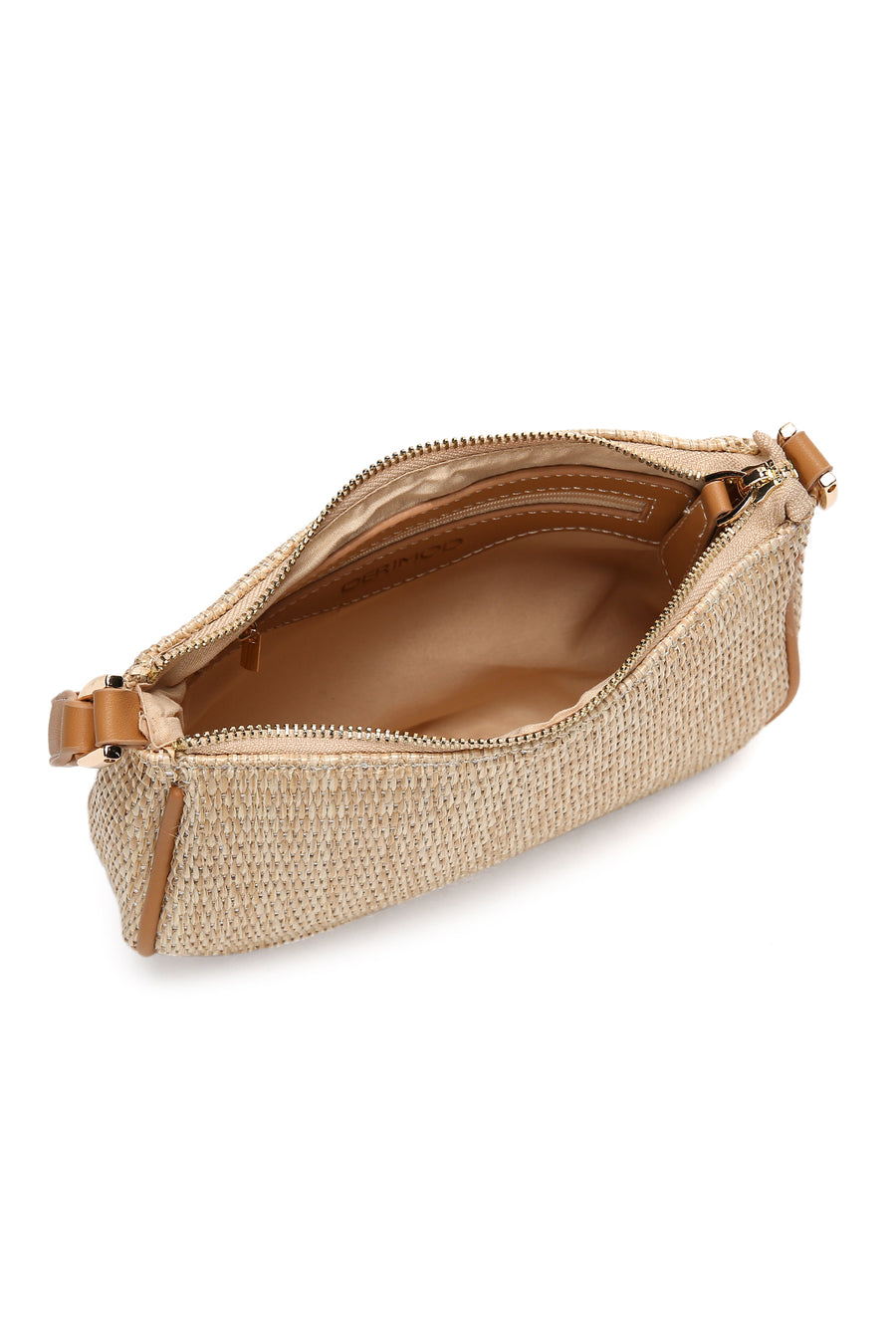 Women's Beige Straw Shoulder Bag