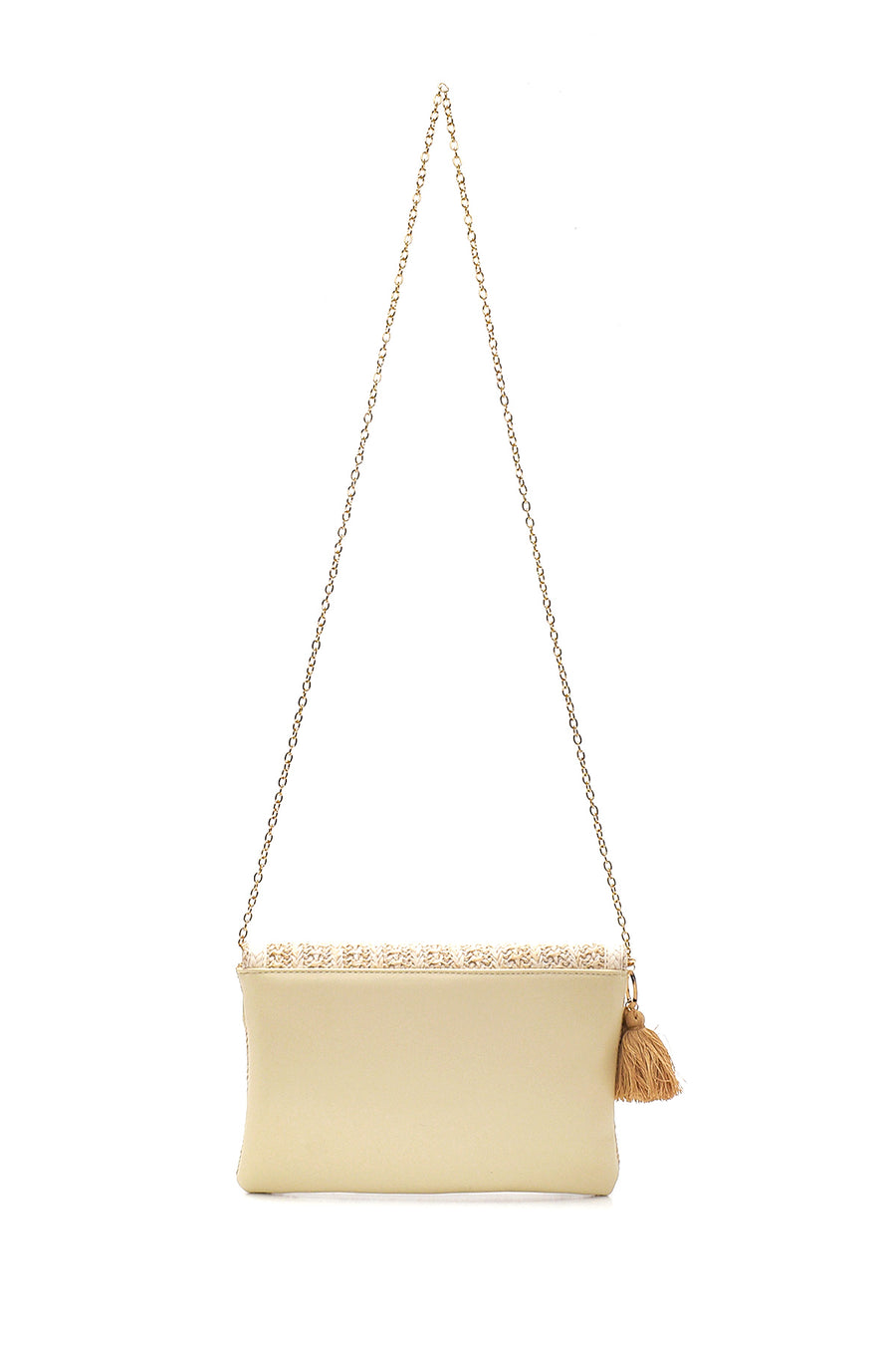 Women's Beige Portfolio with Wicker Accessories