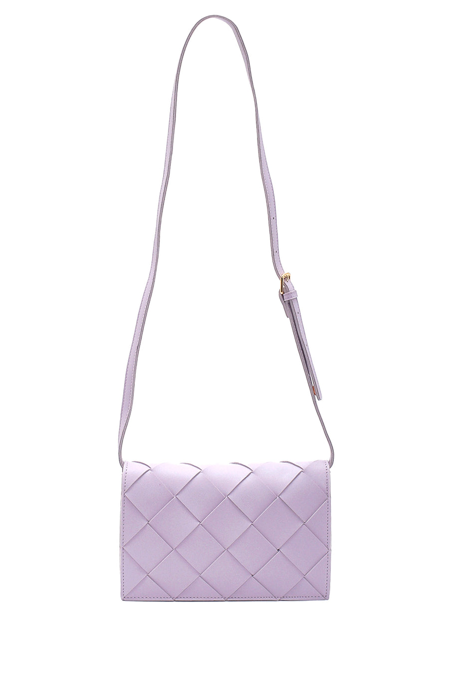 Women's Lilac Braided Crossbody Bag